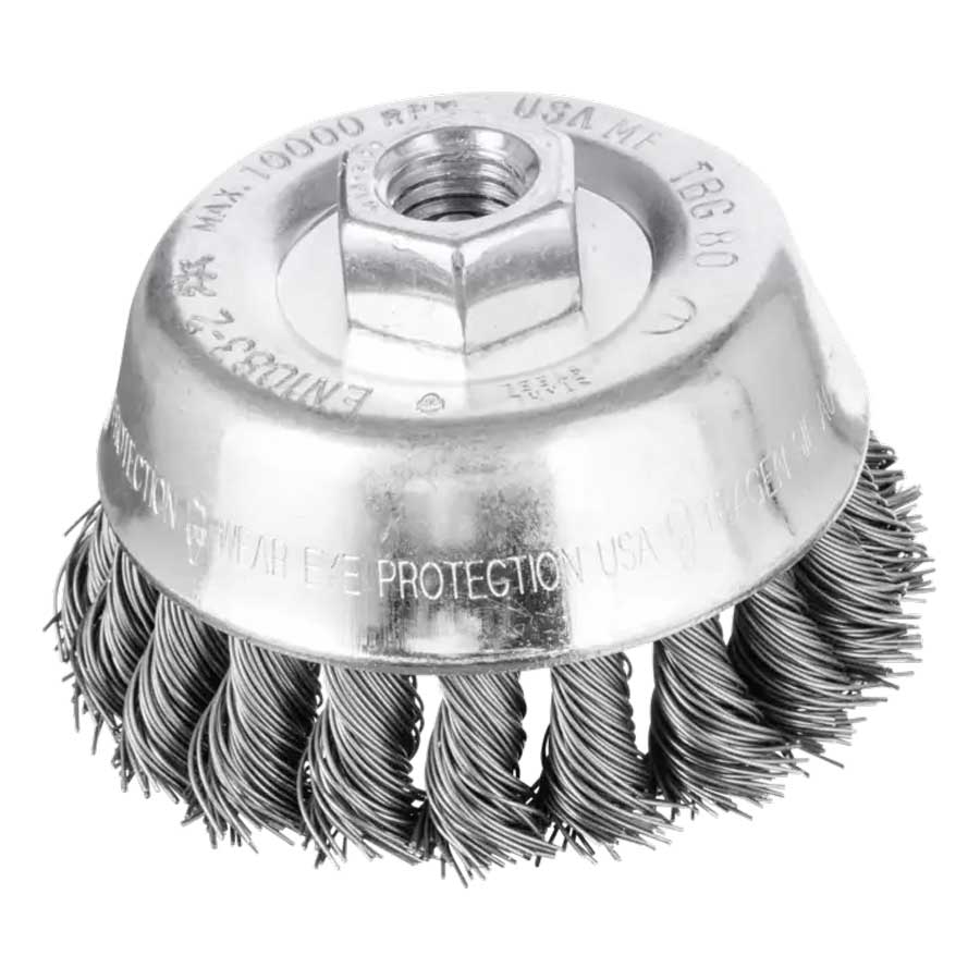 Mighty-Mite Knot Cup Brush, Single Row