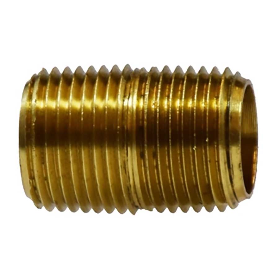 Close Yellow Brass Nipple