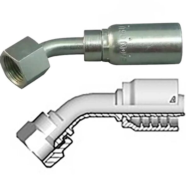 JIC SAE 45° Dual Seat Female Swivel Hydraulic Hose Fittings