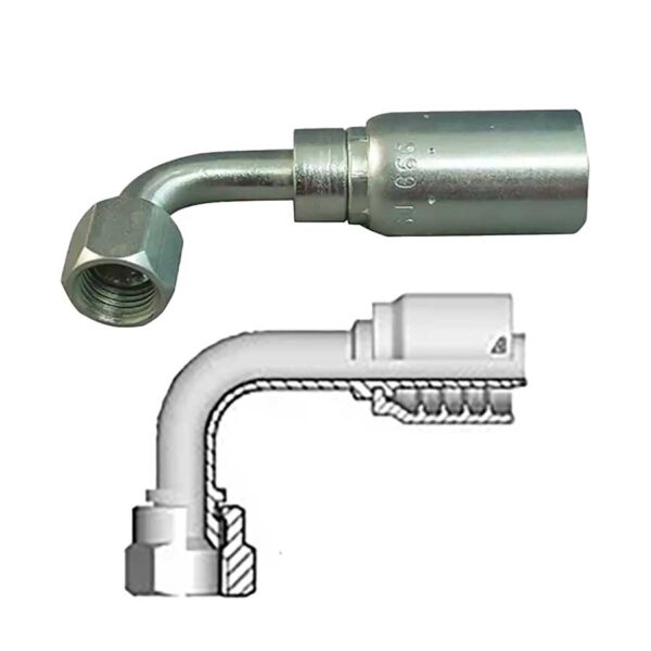 JIC SAE 90° Dual Seat Female Swivel Hydraulic Hose Fittings