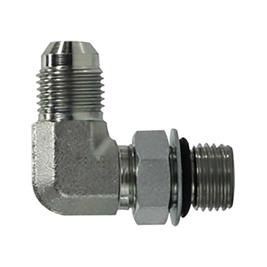 O-Ring 90° Elbow Hydraulic Steel Fittings 37° JIC