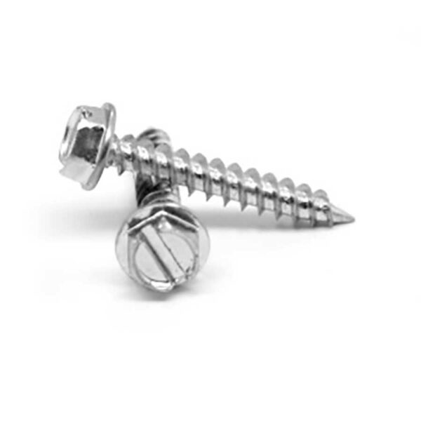 Stainless Steel Hex Washer Slotted Sheet Metal Screws