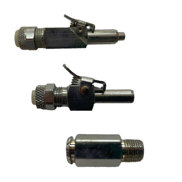 various styles of male and female chrome plated quick disconnects