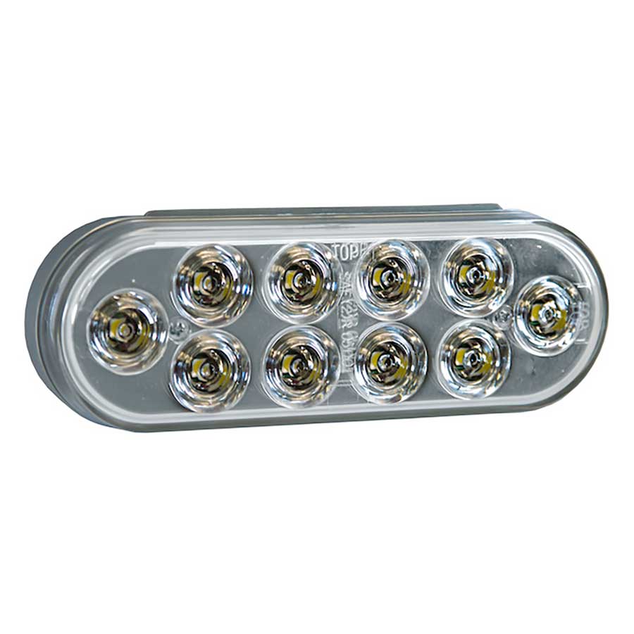 6" Oval Backup Light With 10 LEDS