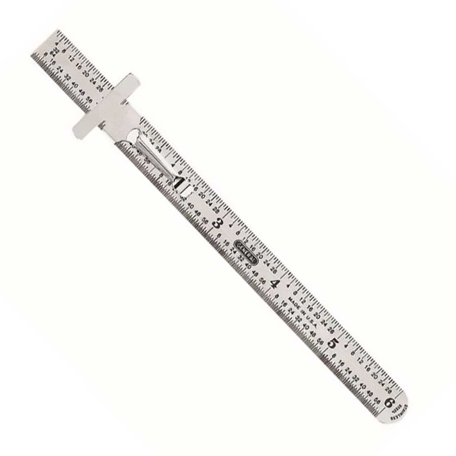 6 Inch Precision Ruler with Clip