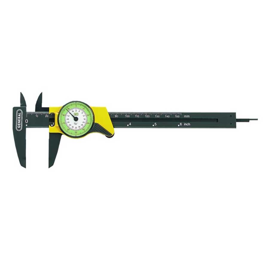 6 In. Plastic Dial Caliper with Inches Readout