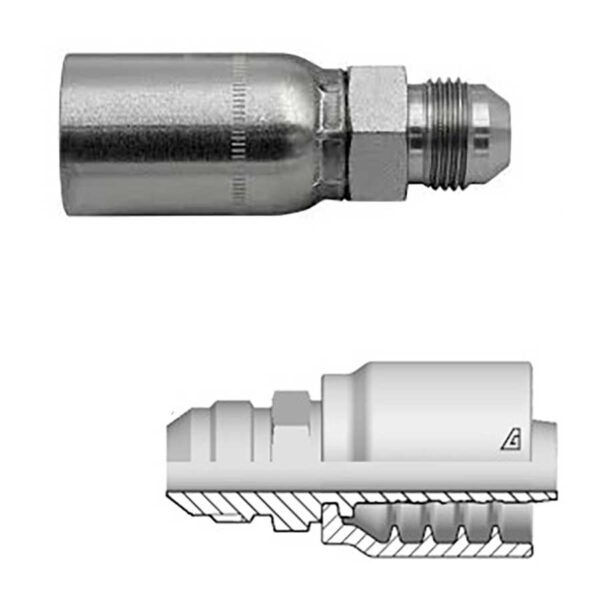 JIC 37° Rigid Male Hydraulic Hose Fittings