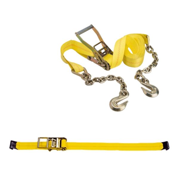 D.O.T. Ratchet Strap Assembly - Chain and Grab Hook